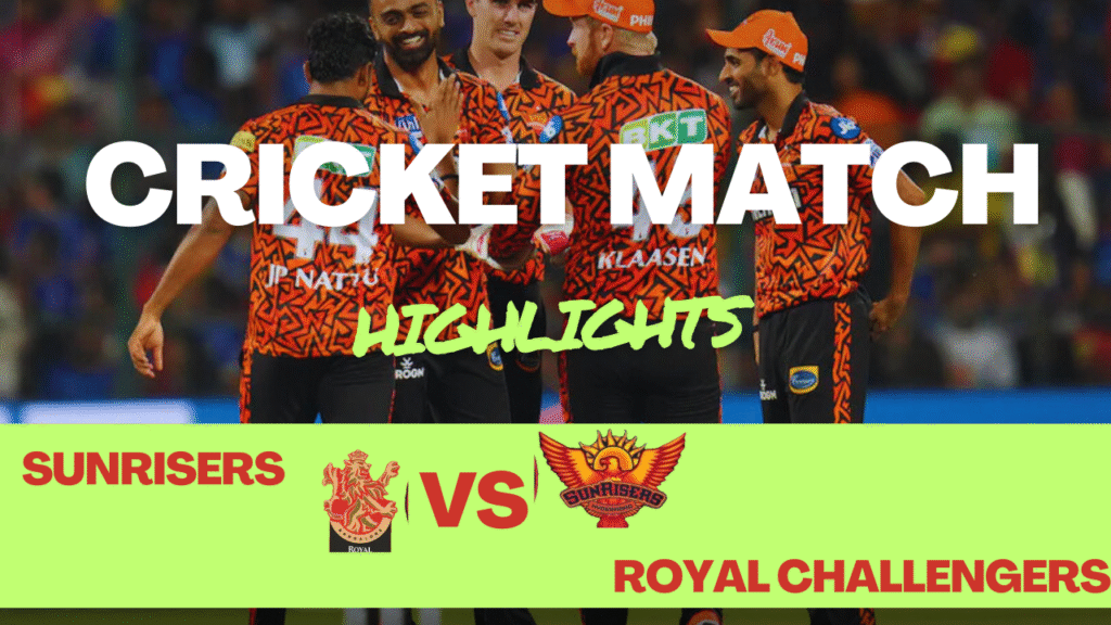 Royal Challengers vs Sunrisers